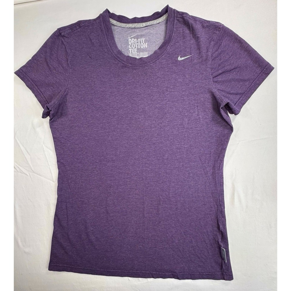 Nike Dri-FIT Men's Purple T-Shirt M Breathable Moisture Wicking Crew Neck SS